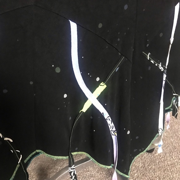 JGU Mad Lab black artsy maxi skirt size M great for Halloween witch costume - Picture 5 of 11